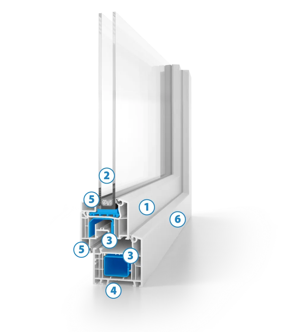 70mm uPVC Windows